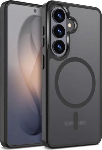 Crong Hybrid matte mágneses MagSafe tok Samsung Galaxy S26+ készülékhez, fekete – 1 db
