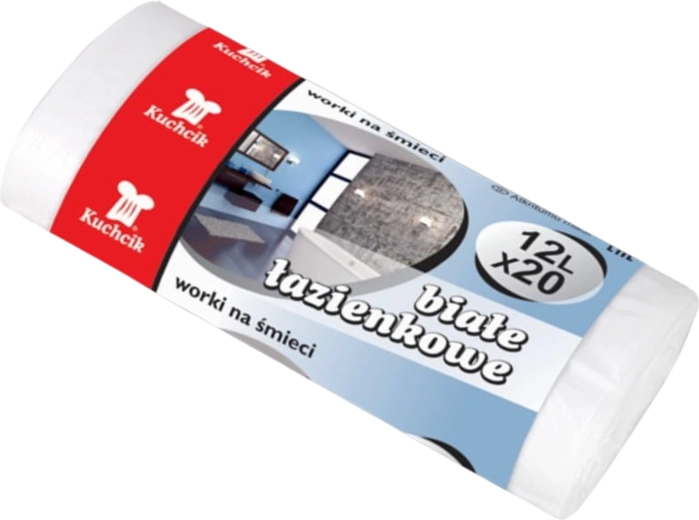 Kuchcik 12 l szemeteszsákok, fehér HDPE
