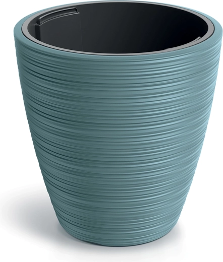 VENA ROUND virágcserép betéttel, skandináv kék, 19,8 cm