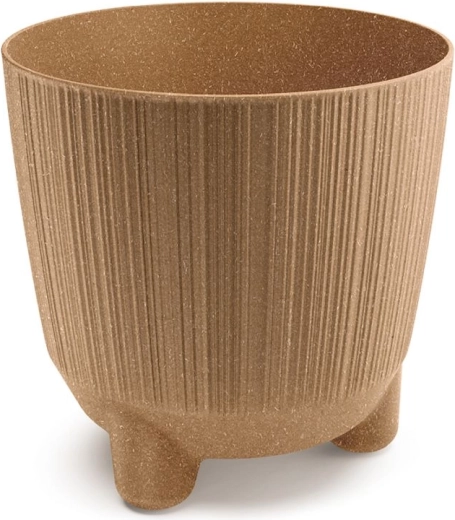 Ryfo Eco Wood virágtartó, 19,5 cm, naturo
