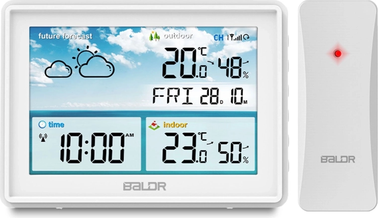 12 órás előrejelzés és áttekinthető színes kijelző