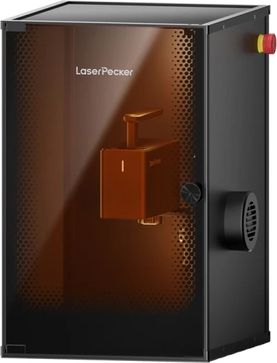 Kompakt asztali gravírozó vészleállítóval