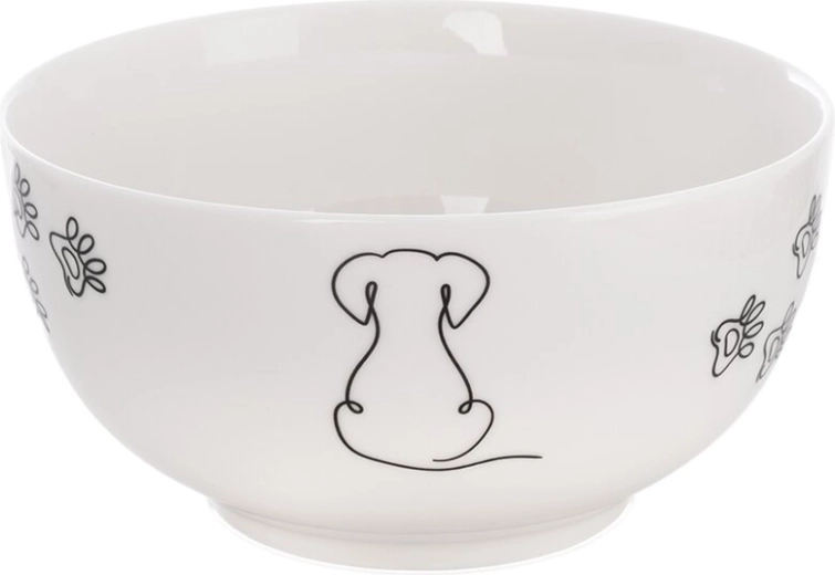 Kutya mintás porcelántál 13 cm