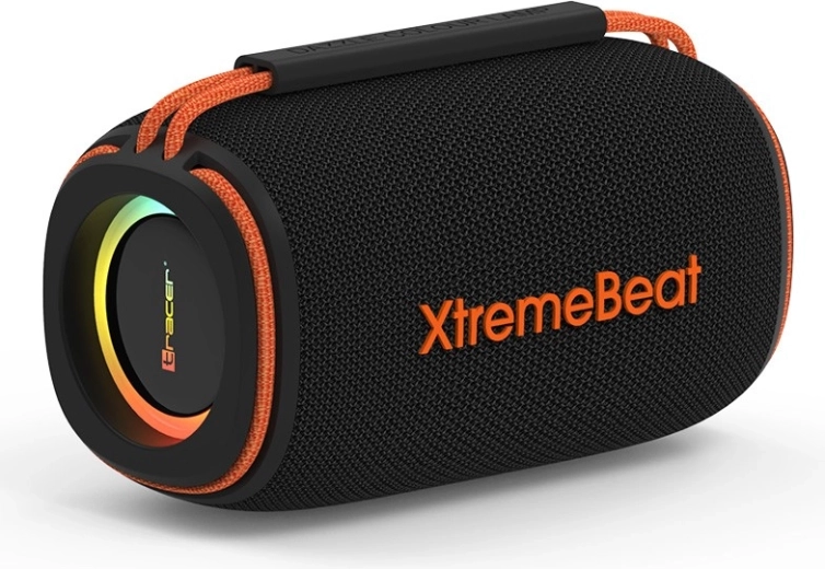Vezeték nélküli hangszóró Tracer XtremeBeat Mid TWS RGB világítással – fekete