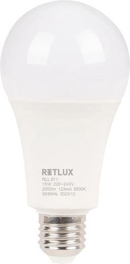 Retlux RLL 611 E27 15 W LED-izzó, hideg fehér