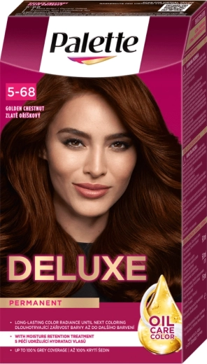 Palette Deluxe tartós hajfesték 5-68 arany mogyoró 50 ml