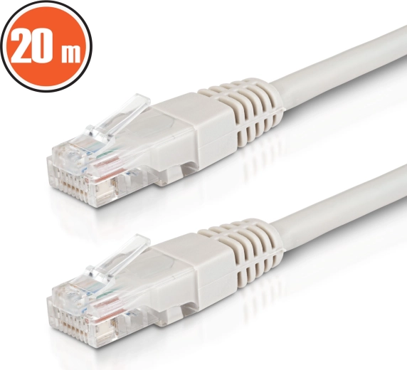 UTP Cat6 CCA patch kábel 20 m, szürke