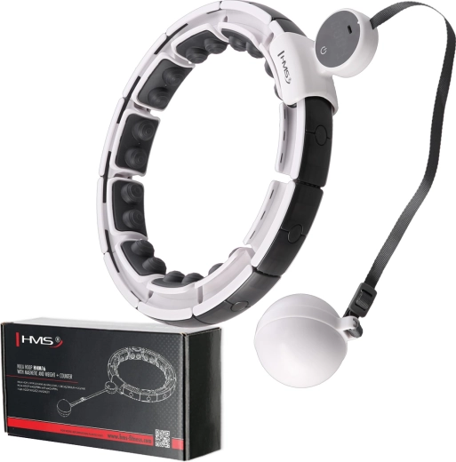 Masszázs hullahopp súllyal, mágnesekkel és számlálóval HMS HHM16 fehér