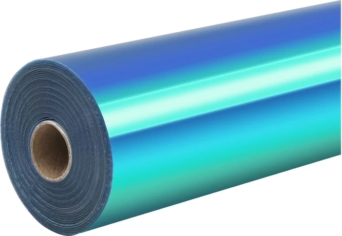 HTVRONT holografikus öntapadós fólia 30,5 × 90 cm, türkiz - 1 db