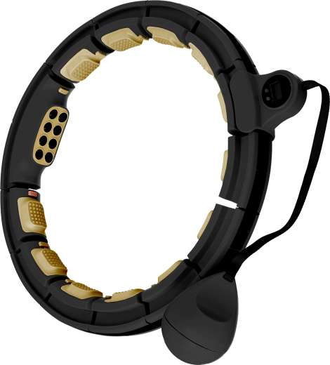 Masszázs okos hullahopp súllyal, mágnesekkel és számlálóval – fekete