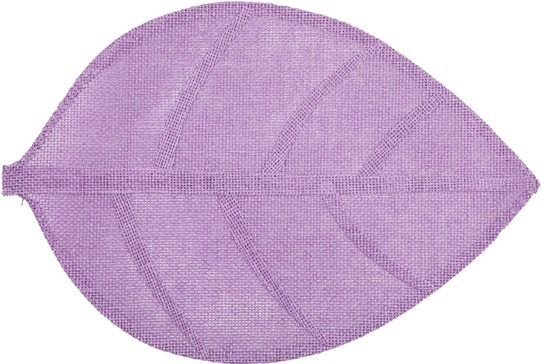 Természetes, levél alakú terítő 33 × 48 cm, lila