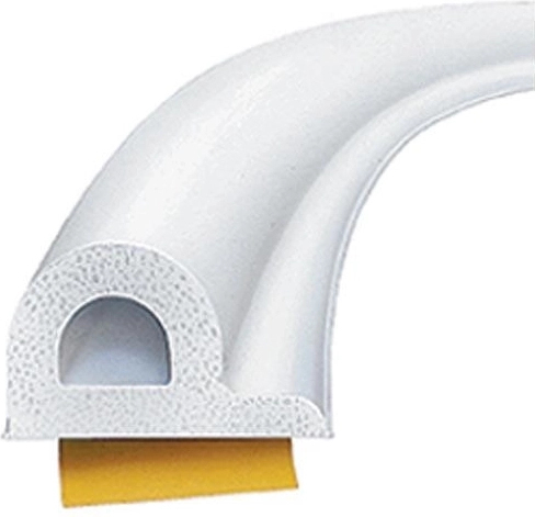 P profilú ablak- és ajtótömítés, 9 × 5,5 mm, fehér, 100 m