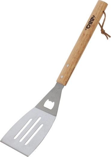 46 cm-es rozsdamentes acél grill lapát fa nyéllel