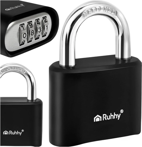 RUHHY kombinációs lakat, 4 számjegyű, acél, 50 mm