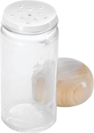 Üveg fűszeres üvegcsék tetővel és szóróbetéttel