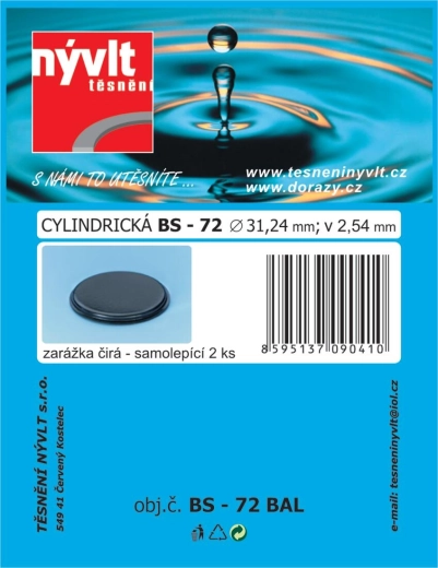 Öntapadó átlátszó hengeres ütköző 31,2 × 2,5 mm (2 db)