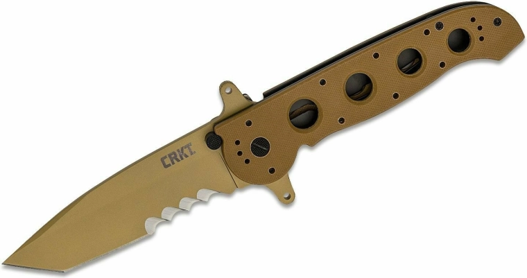 CRKT M16 Special Forces taktikai zsebkés 9,8 cm, homokbarna, G10