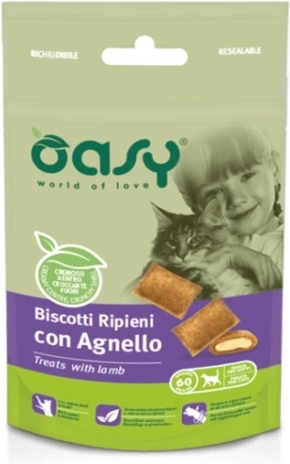Oasy jutalomfalatok macskáknak báránnyal 60 g