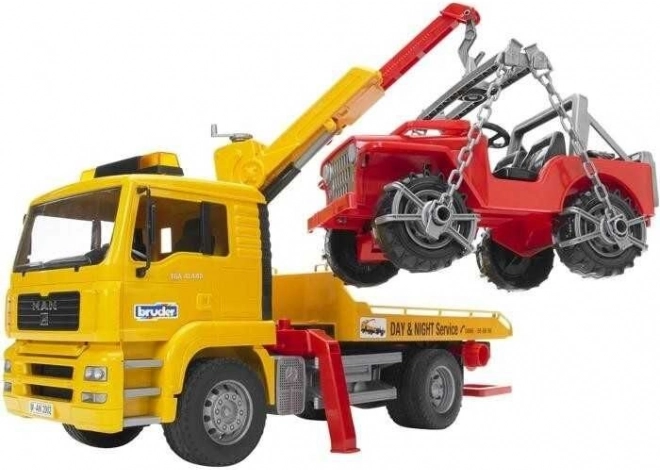 Bruder MAN vontatókocsi és terepjáró Jeep