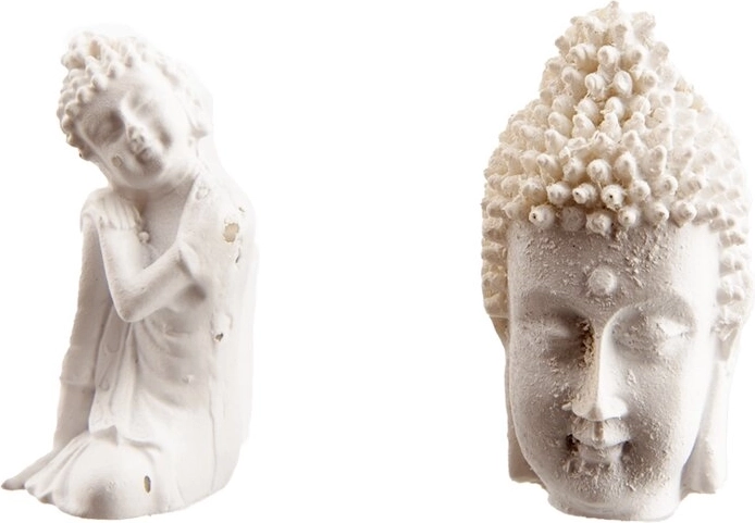 Szürke kerámia Buddha szobrocska 3 × 3 × 5 cm (2 változat)