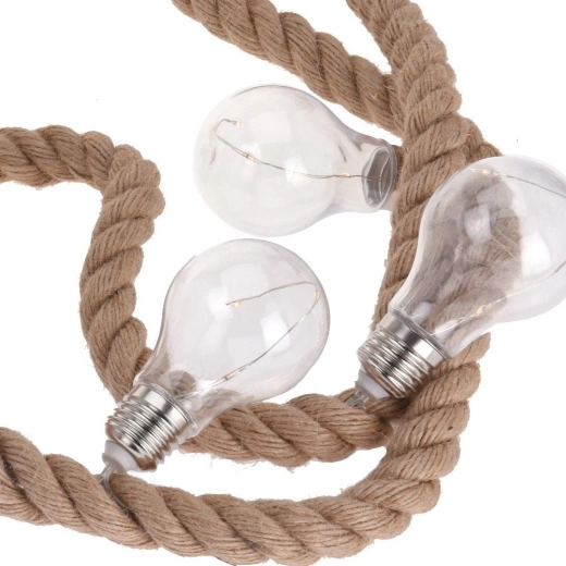 Meleg fényű 30 LED 10 átlátszó izzóban