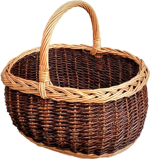 Nagy lakkozott autós fonott kosár 45 × 35 × 40 cm