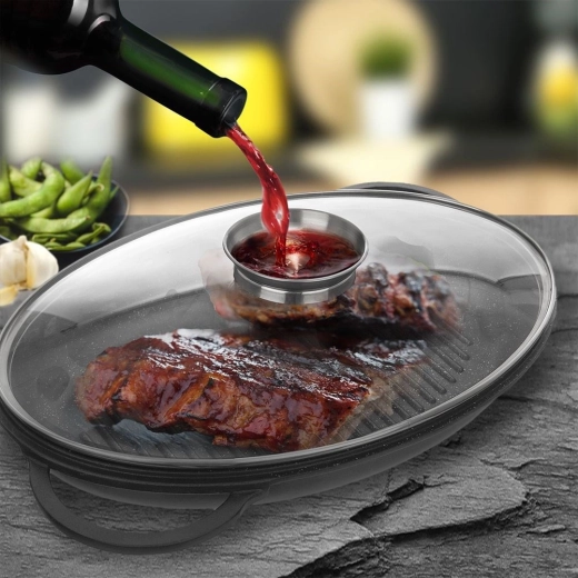 Fedő bor- és alaplé-adagolóval