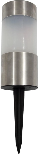 Rozsdamentes acél napelemes kerti LED lámpa, átmérő 6 cm, magasság 23 cm