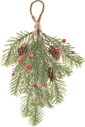 Függeszthető dekoratív bogyós ág 37 cm