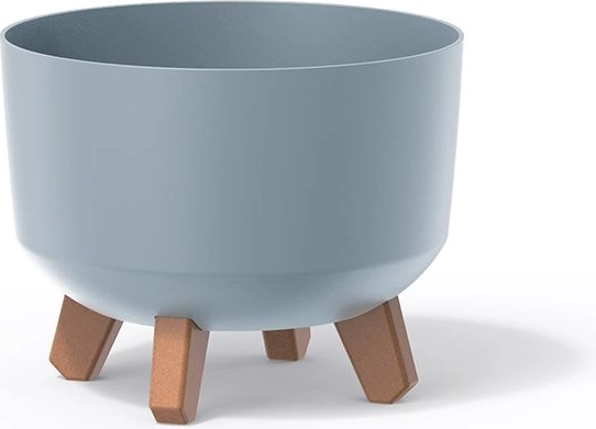Gracia Standard virágtartó 20 cm – világosszürke műanyag kaspó