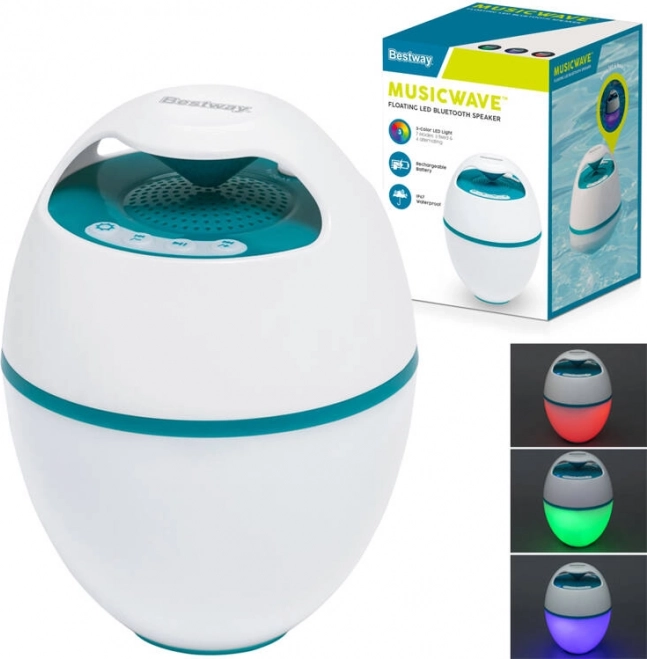 Bestway MusicWave™ hordozható úszó hangszóró Bluetooth és LED világítással