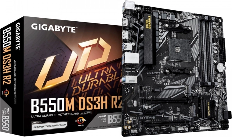 Gigabyte B550M DS3H R2 – microATX alaplap AMD B550, HDMI/DP