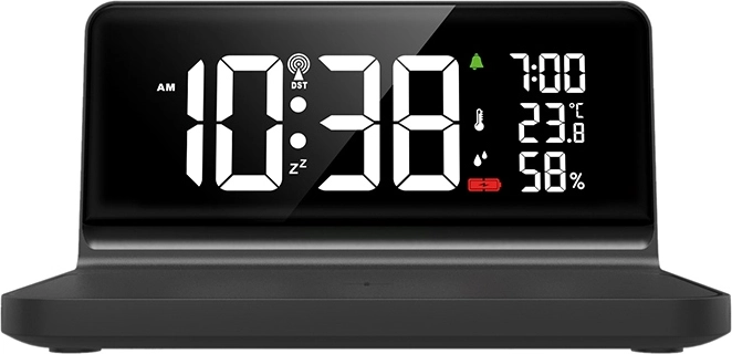 Áttekinthető LCD kijelző idővel és környezeti adatokkal