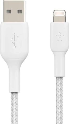 Fonott USB‑A – Lightning kábel, 1 m, fehér