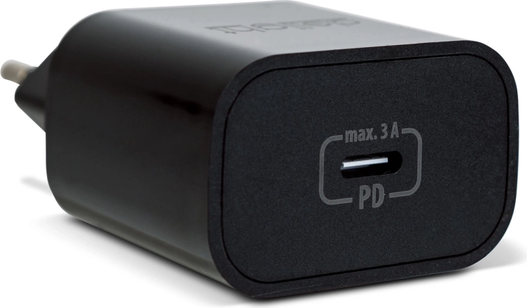 USB-C PD 20 W-os fekete hálózati töltő