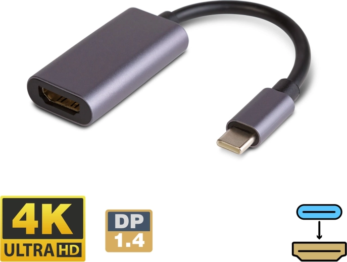 USB-C–HDMI 1.4 adapter 4K-támogatással
