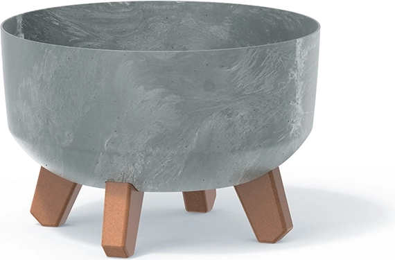 Gracia Low virágtartó betoneffekt 23,5 cm szürke