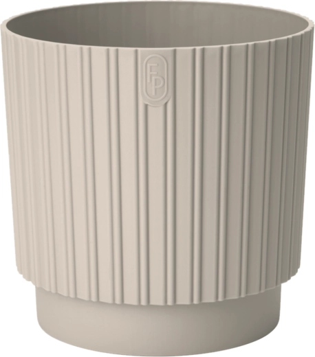 MIKA Cyli Petit ECO Recycled 18 cm mandula színű virágcserép