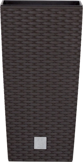 Rato Square virágtartó betéttel 24 cm – rattan hatás, umbra