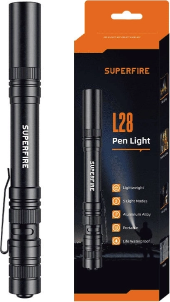 Superfire L28 zseblámpa 121 lm, 5 W, hatótáv 52 m