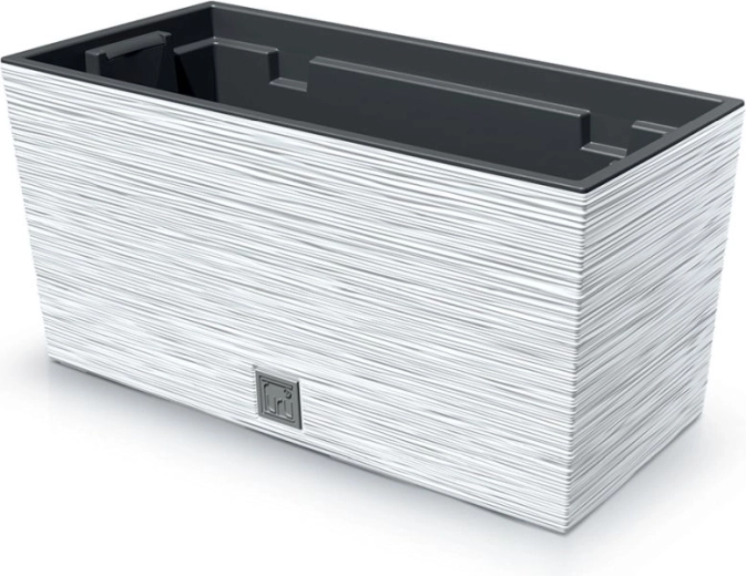Texturált Furu Case ültetőláda 39,5 cm – fehér