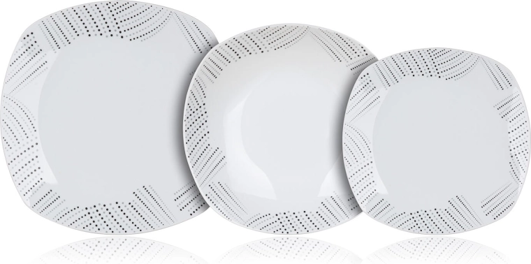 Elegáns négyzetes forma finom dekorral