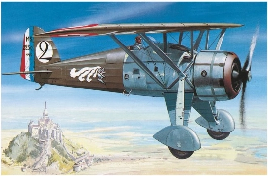 Morane Saulnier MS 225 repülőgépmodell 1:72 - 1 db