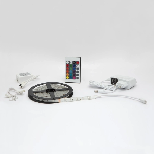 RGB LED-szalag távirányítóval, 3 m