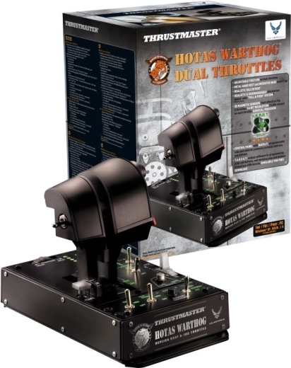 Joystick HOTAS WARTHOG PC-hez, dupla gázkarral
