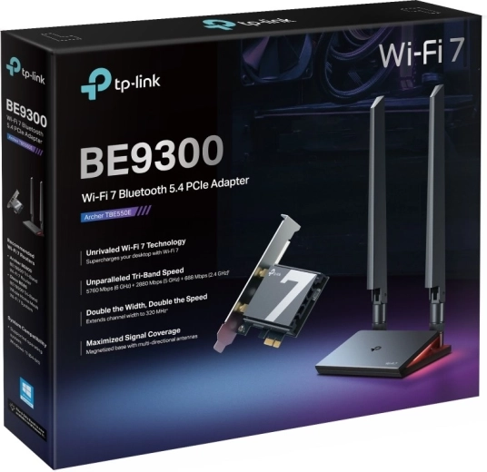 Háromsávos Wi‑Fi 7-sebesség akár 9300 Mb/s