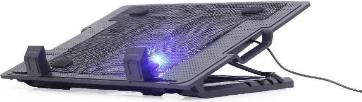Hűtőalátét 17″-ig laptopokhoz ventilátorral és LED-világítással