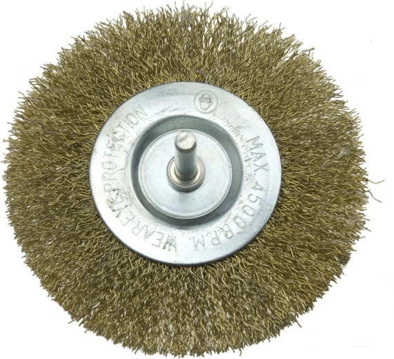 100 mm-es körkefe szárral, hullámos drót 0,3 mm