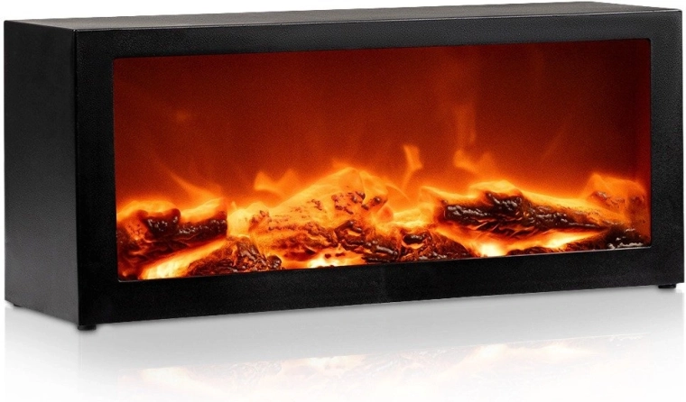 Vilde dekoratív elektromos kandalló LED-világítással, 39,5 × 12 × 17,5 cm