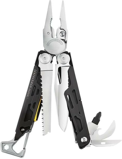 Leatherman Signal multifunkciós szerszám, 19 funkció, fekete–ezüst